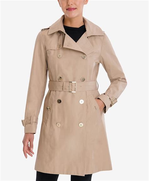 Michael Kors Hooded Belted Trench Coat 